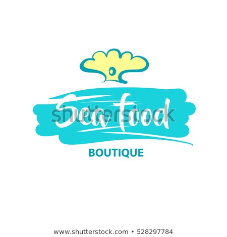 Stock fotó: Seafood Restaurant Isolated Logotype Banner Text