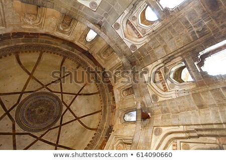 Zdjęcia stock: Decorations Dome Inside Sheesh Shish Gumbad Tomb Lodi Gardens Ne