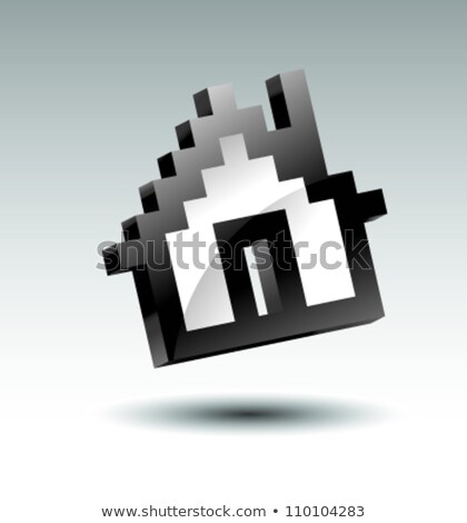 Foto stock: 3d Cursors And House