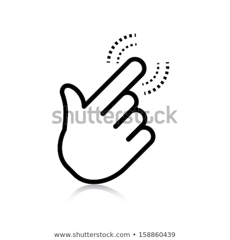 Stok fotoğraf: Abstract Hand Cursor Web Button