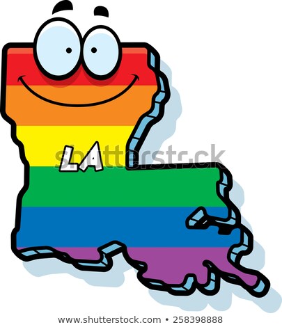 Foto stock: Cartoon Louisiana Gay Marriage