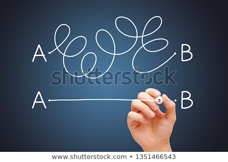 Foto stock: Shortcut From Point A To Point B Concept