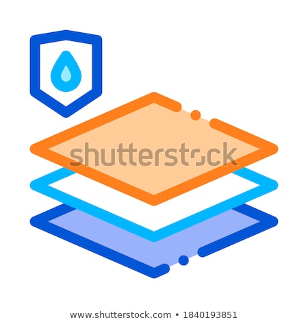 Stock fotó: Waterproof Material Limoleum Floor Vector Icon