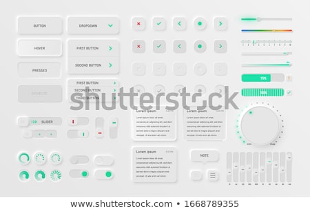 Foto stock: Very High Detailed White User Interface Switches For Websites An