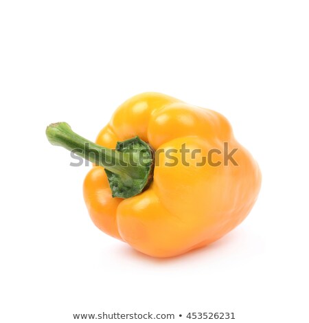 Stockfoto: Yellow Pepper Over White