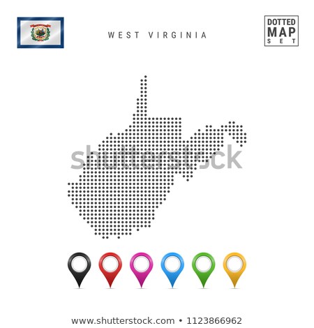 Zdjęcia stock: Map Of Usa West Virginia State With Dot Pattern