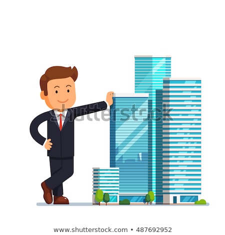 Foto stock: Big Person With Small Businessman Concept