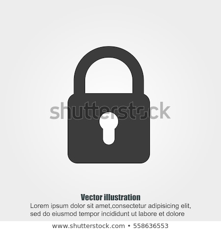 Zdjęcia stock: Icons With Locked Signs