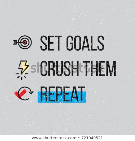 Stock photo: Achieve Goal Posters Set Text Vector Illustration