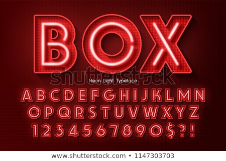 Stok fotoğraf: Font Design For Alphabets In Red