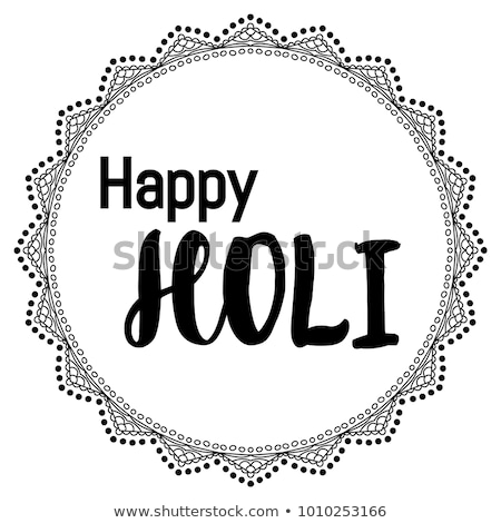 Stok fotoğraf: Colorful Happy Holi Background For Color Festival Of India Celebration Greetings