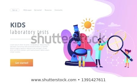 Stock foto: Science Camp Concept Landing Page