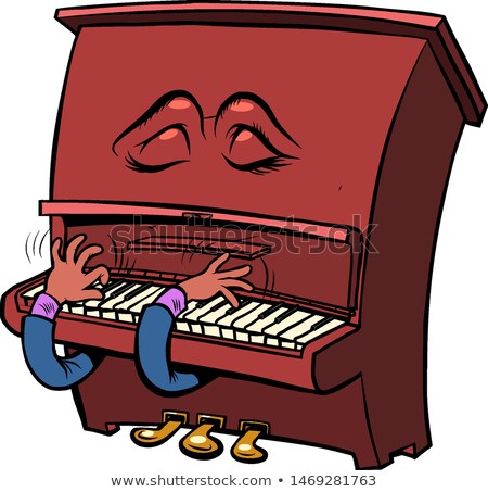Emoji Character Emotion Piano Musical Instrument Stok fotoğraf © rogistok