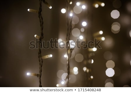 Stockfoto: Led Lights Garland Colorful Light Bulbs On A Bokeh Background