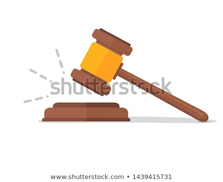 Stok fotoğraf: Court Gavel Law And Judgement Icon Vector Illustration