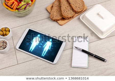 Stock photo: Arrangement Of Healthy Ingredients With A Tablet