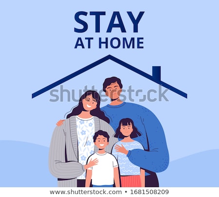 Foto stock: Call To Stay At Home