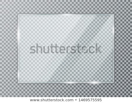 Stok fotoğraf: Abstract Background With Transparent Glass Banner