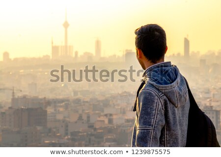 Stok fotoğraf: Milad Tower Close Up Tehran Iran