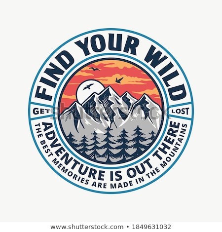 Foto stock: Outdoor Expedition Typography Adventure T Shirt Print Vector