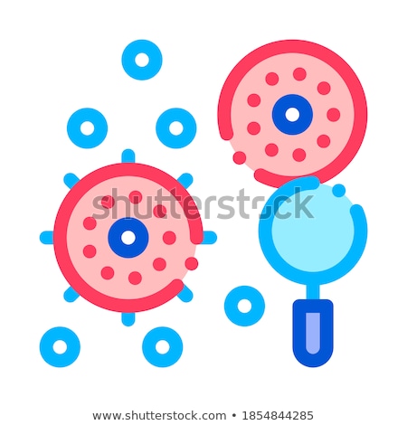 Сток-фото: Searching Pathogen Element Vector Thin Line Icon