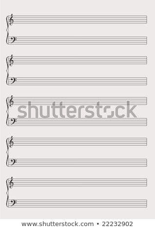 Foto stock: Music Notebook Sheet Vector Illustration