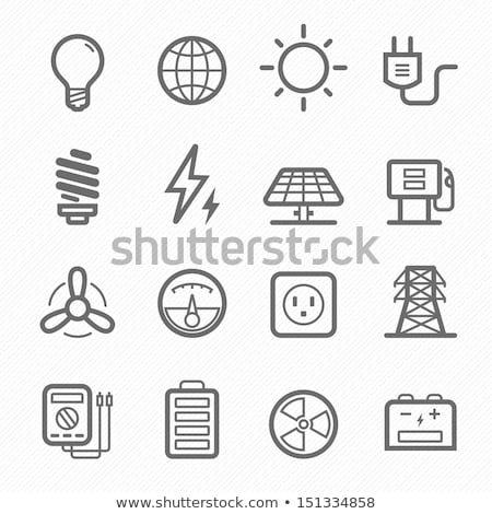 Foto stock: Atomic And Nuclear Energy Icons