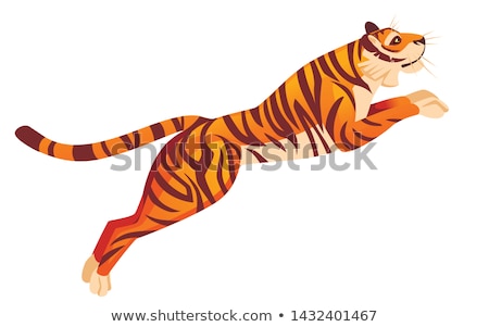 Stock photo: Side View Of A Red And White Cat