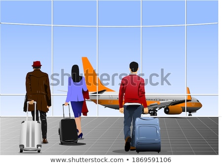 Foto d'archivio: Airport Scene Vector Illustration For Designers