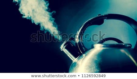 ストックフォト: Kettle With Whistle On A White Background