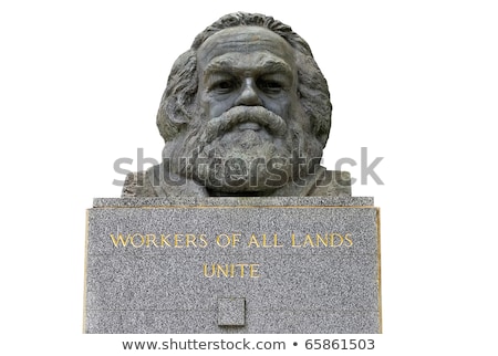 Foto stock: Karl Marx Bust In Highgate Cemetery