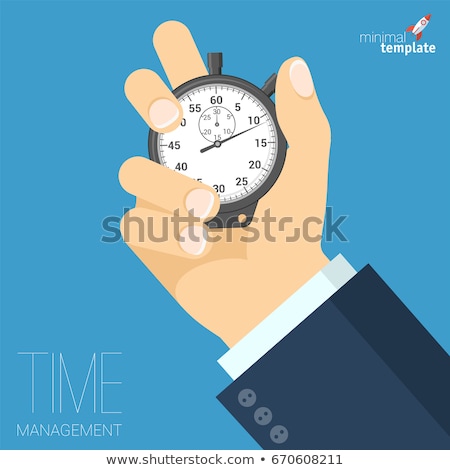 Foto stock: Businessman Holding Stopwatch