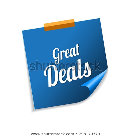 [[stock_photo]]: Great Deals Blue Sticky Notes Vector Icon Design