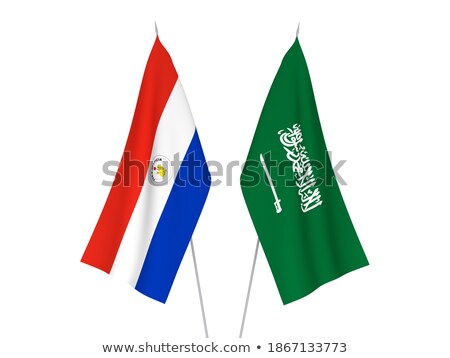 Zdjęcia stock: Saudi Arabia And Paraguay Flags