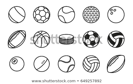 Stock fotó: Set Of Sport Balls Tennis Ball Basketball Volleyball Baseball