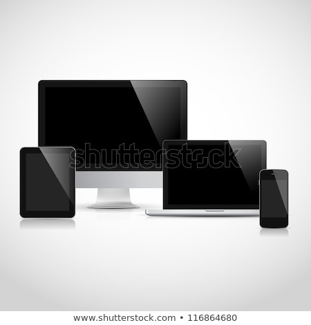 Foto stock: Computer Monitor Tablet And Mobile Phone