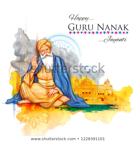 Stok fotoğraf: Happy Guru Nanak Jayanti Festival Of Sikh Celebration Background