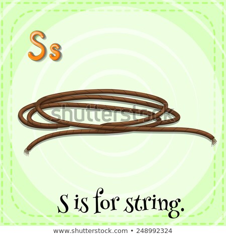 Zdjęcia stock: Flashcard Letter S Is For String