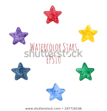 Stockfoto: Red Star Painted With Paint