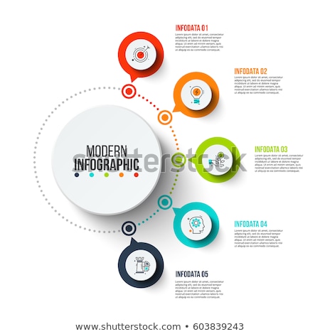 Stok fotoğraf: Infographic Template With Circles