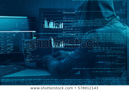 Foto stock: Cyber Crime Concept With Hacker