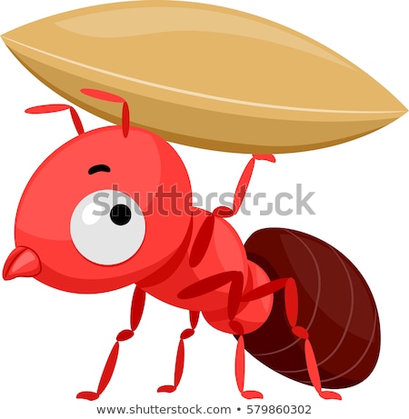 Stockfoto: Ant Mascot Carry Grain