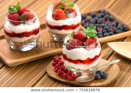 Stock fotó: Strawberry Cheesecake In A Glass