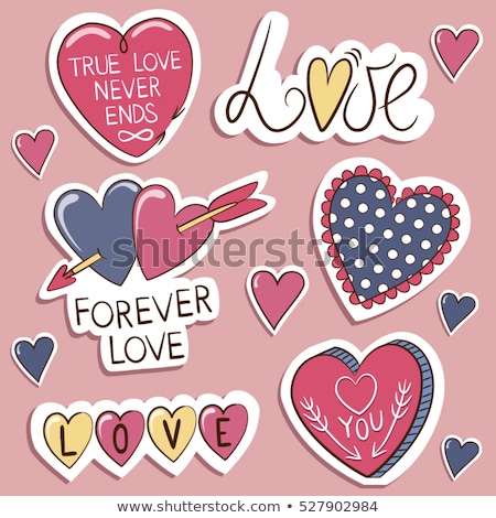 Stock photo: Vector Romantic Love Patch In Doodle Style