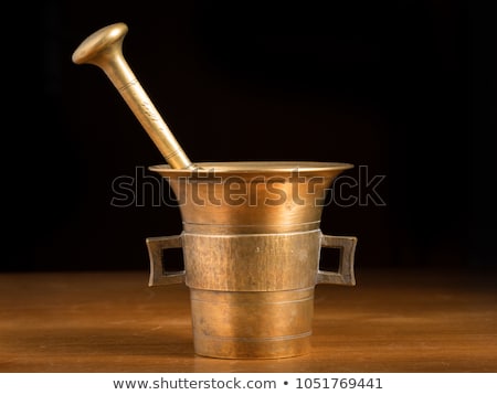 Сток-фото: Brass Mortar And Pestle