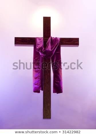 ストックフォト: Purple Sash Hanging On Cross