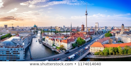 Foto stock: Berlin Panorama Berlin Cathedral And Tv Tower