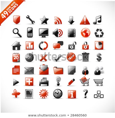 Mail Sign Red Vector Icon Design Foto stock © radoma