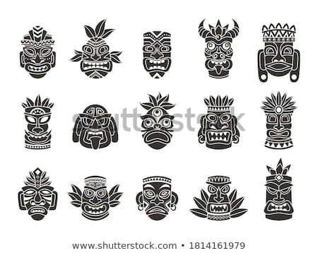 Stockfoto: Ancient Ritual Wooden Mask