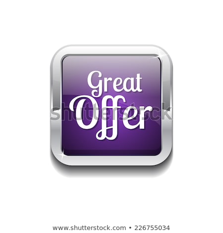 Stock photo: Great Offer Purple Vector Icon Button